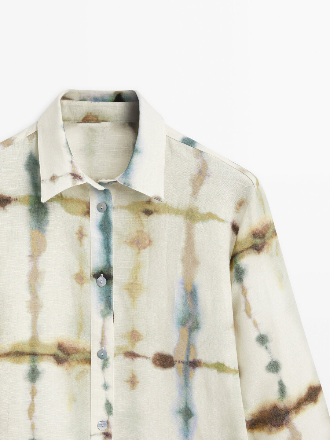 MODERN TIE-DYE MIDI SHIRT DRESS FOR WOMEN