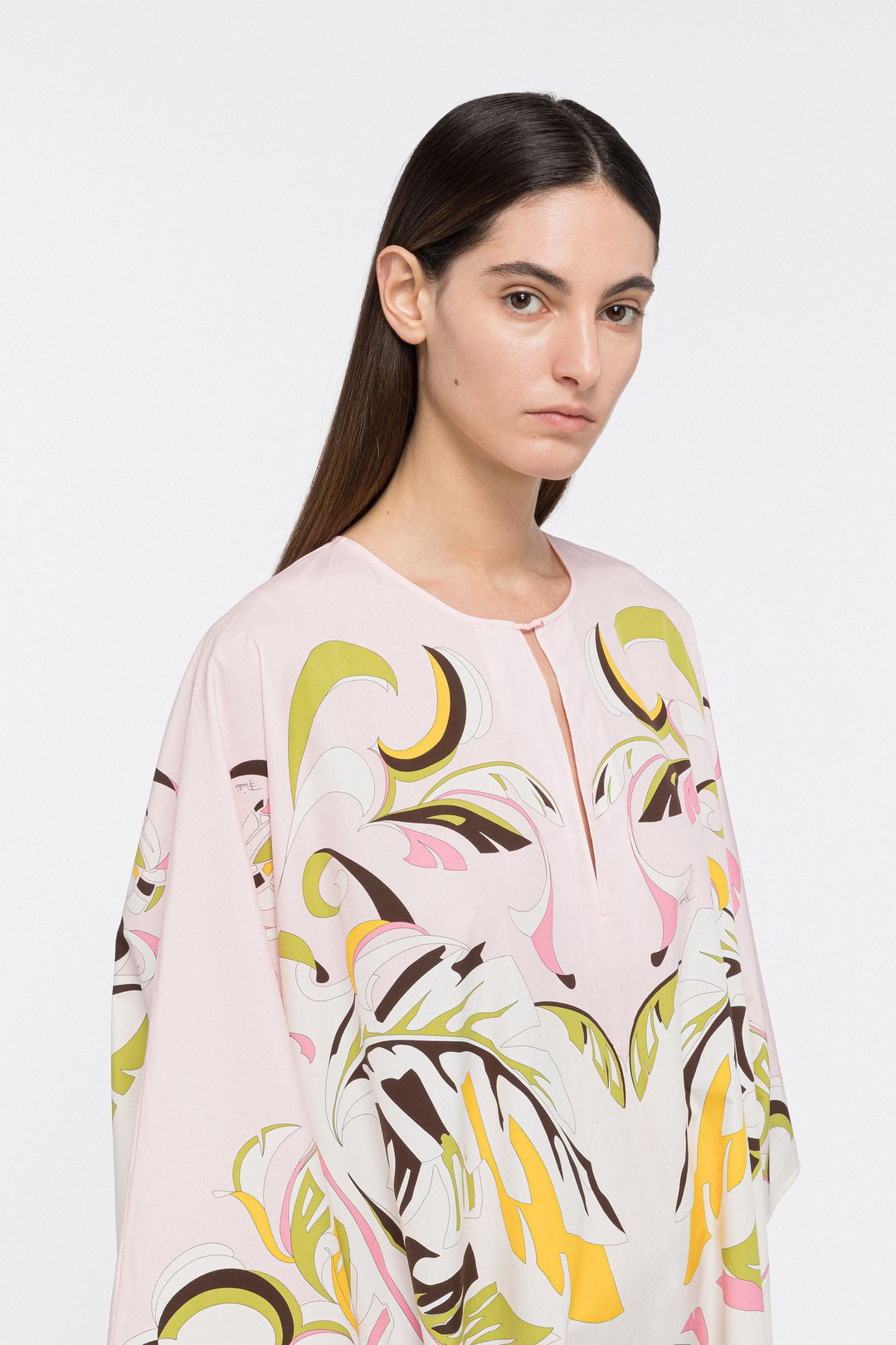 WHISPERING PETALS: WOMEN'S KAFTAN WITH FLORAL PRINT
