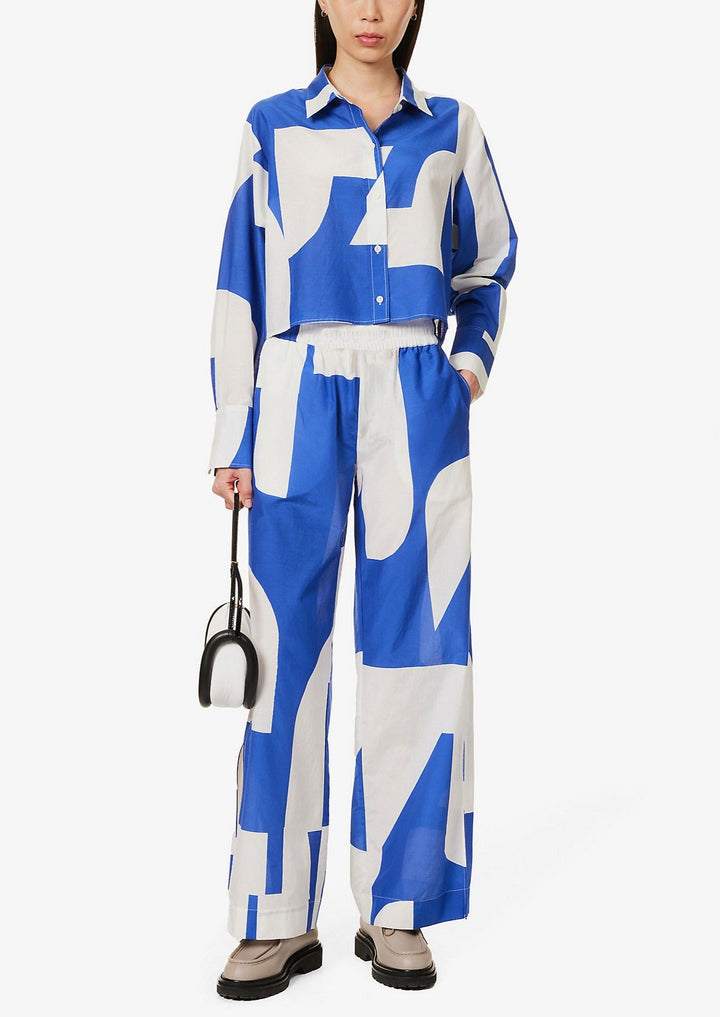 AZURE ABSTRACT ELEGANCE CO-ORD SET