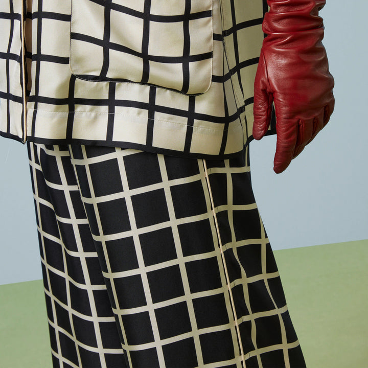 VELVET ELEGANCE: SILK CHECKS CO-ORD SET