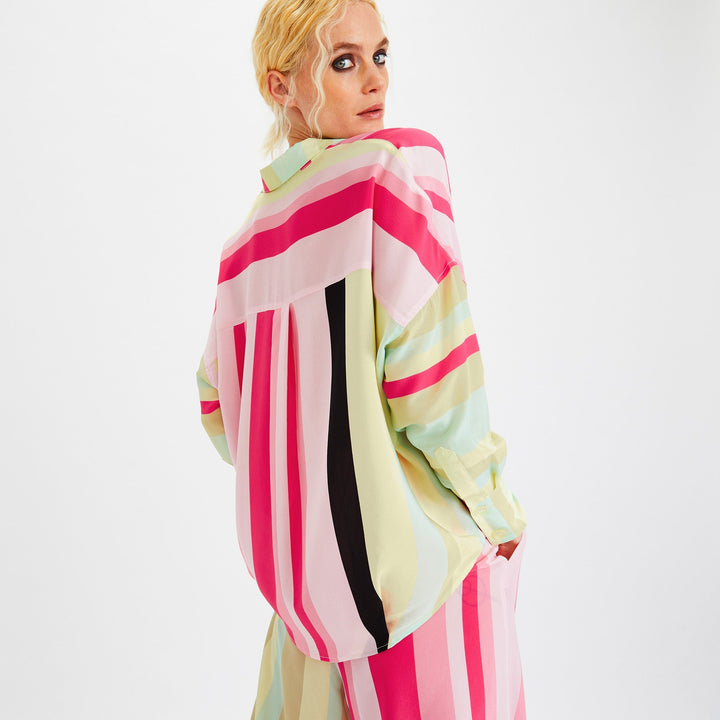 PASTEL GEOMETRIC BLISS: KAFTAN STYLE TOP & CULOTTES PANT CO-ORD SET