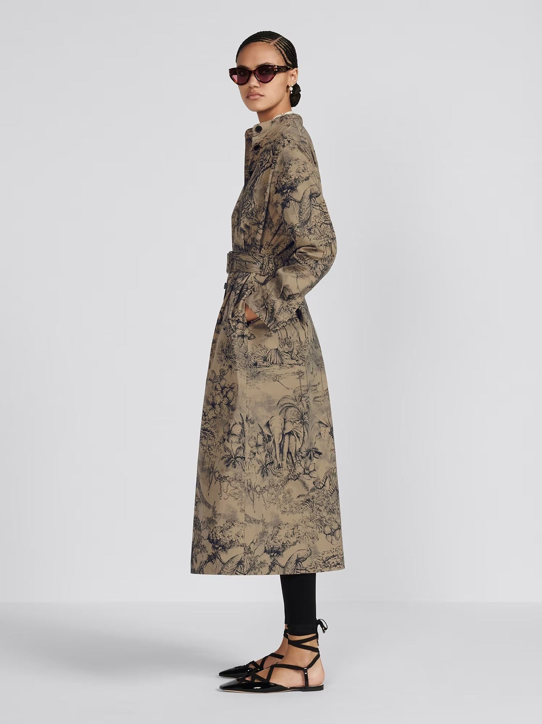 Robe Longue T.38 Dior Taupe Monogram Paris