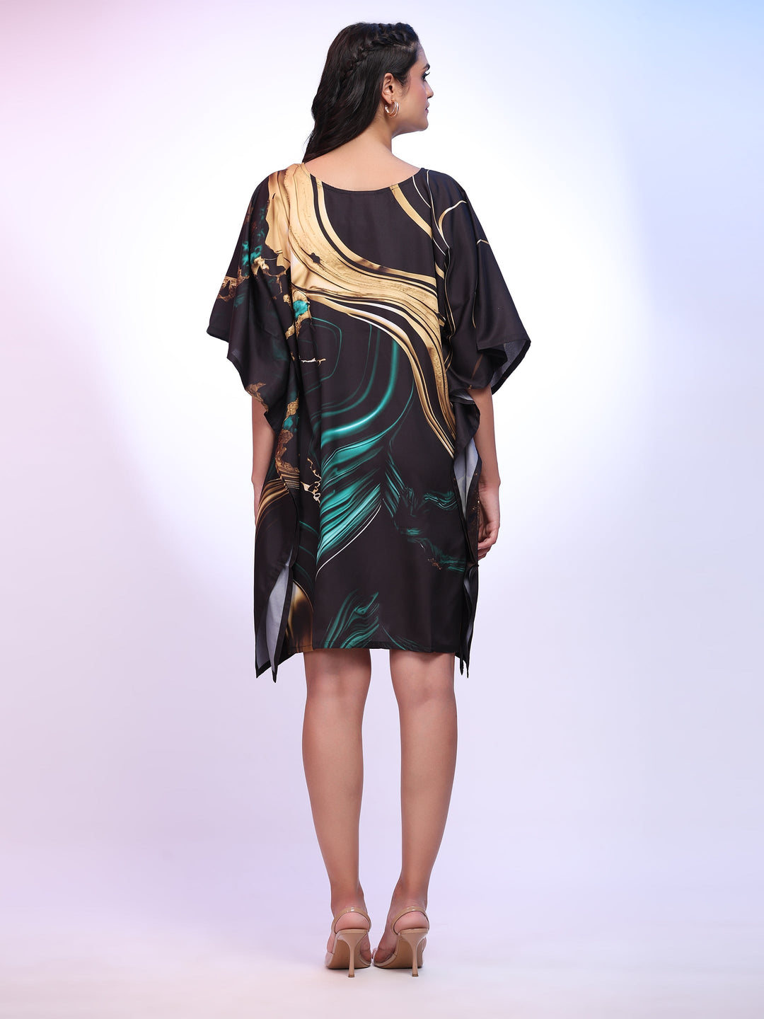 THE BLACK & GOLDEN MARBLE : SHORT KAFTAN