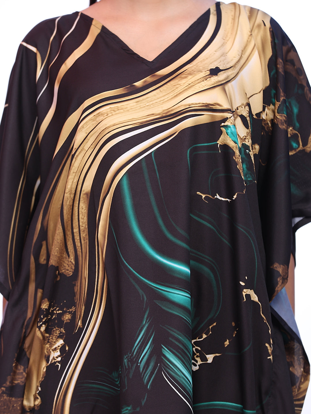 THE BLACK & GOLDEN MARBLE : SHORT KAFTAN