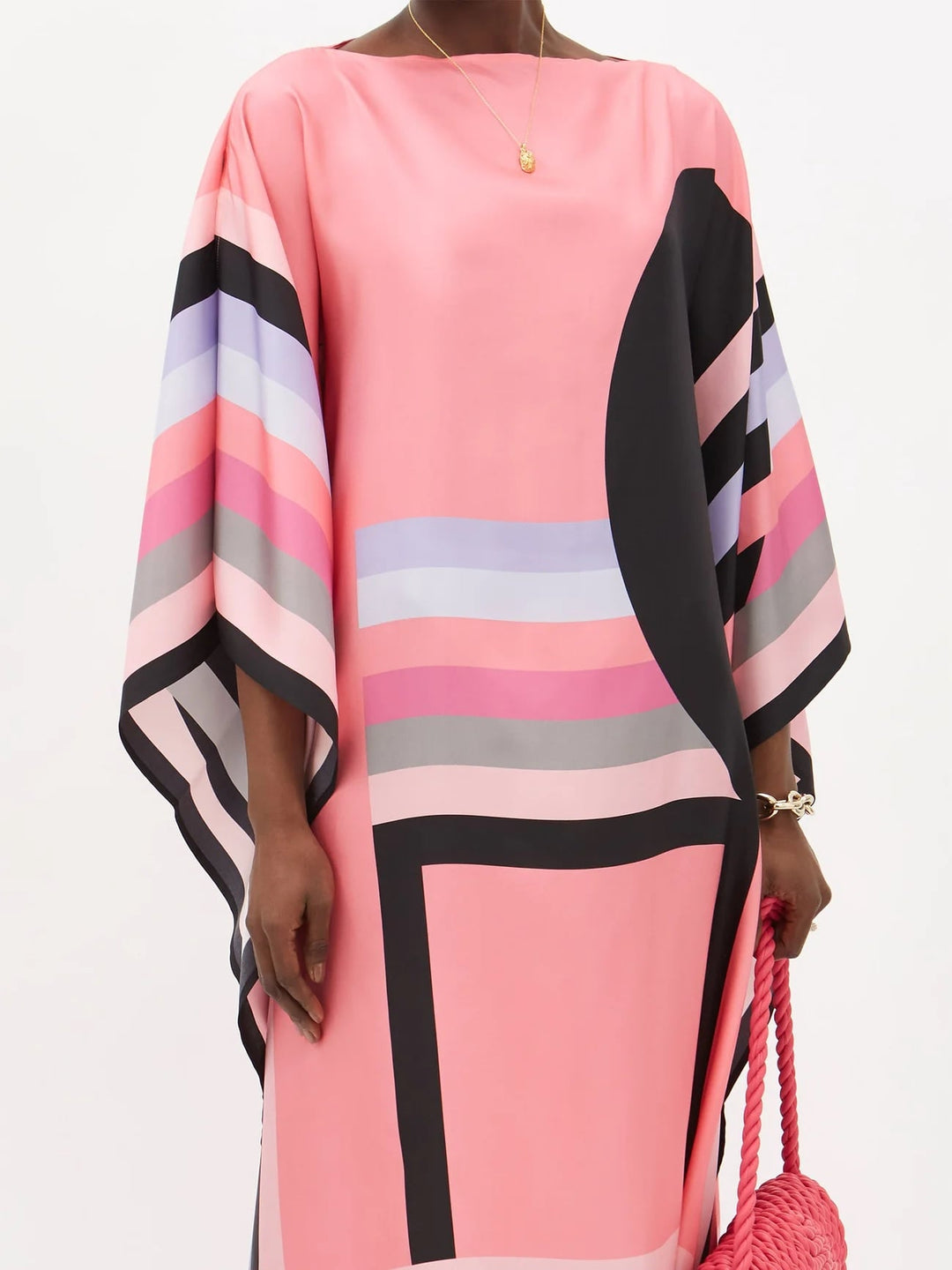 PRETTY IN PINK: WOMENS SILK KAFTAN
