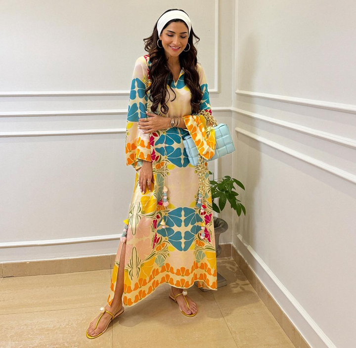 Multicolor Eira Kaftan dress