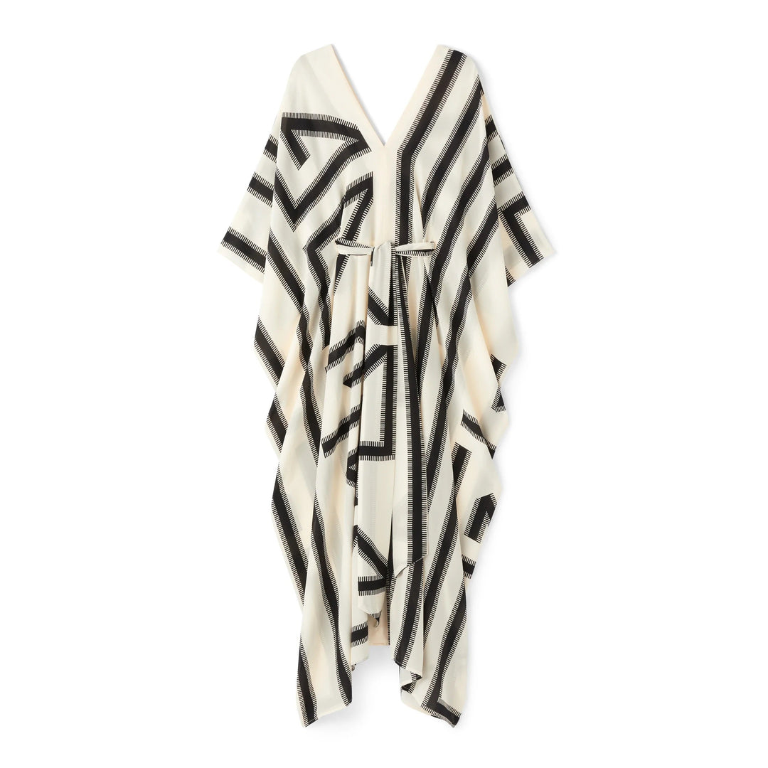 WHITE SCALE FRENCH MOSS KAFTAN