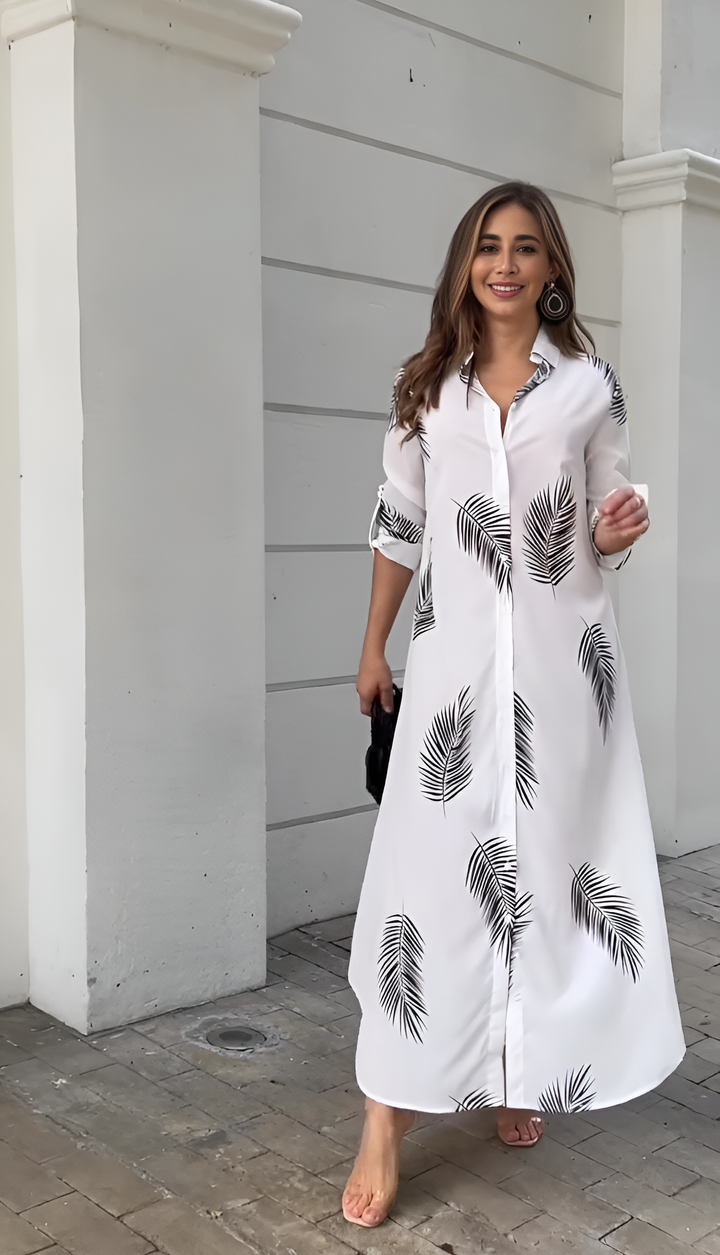 Shein Lune Leaf Print