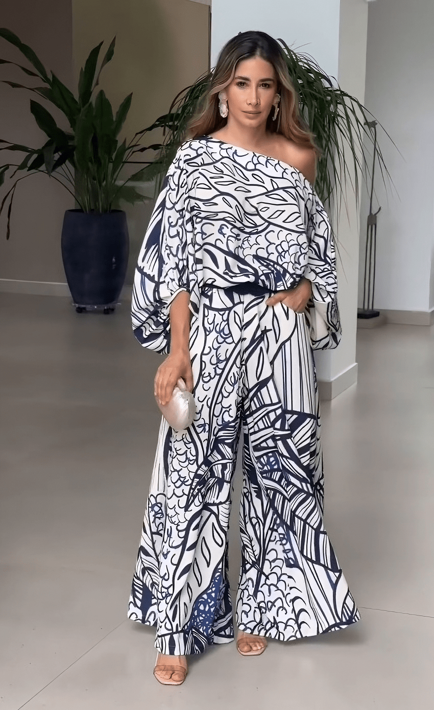 THE BLUE JAPANESE LEAF : CO-ORD SET