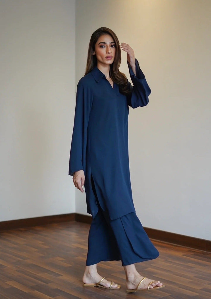 PREMIUM BLUE KOREAN BSY : CO-ORD SET