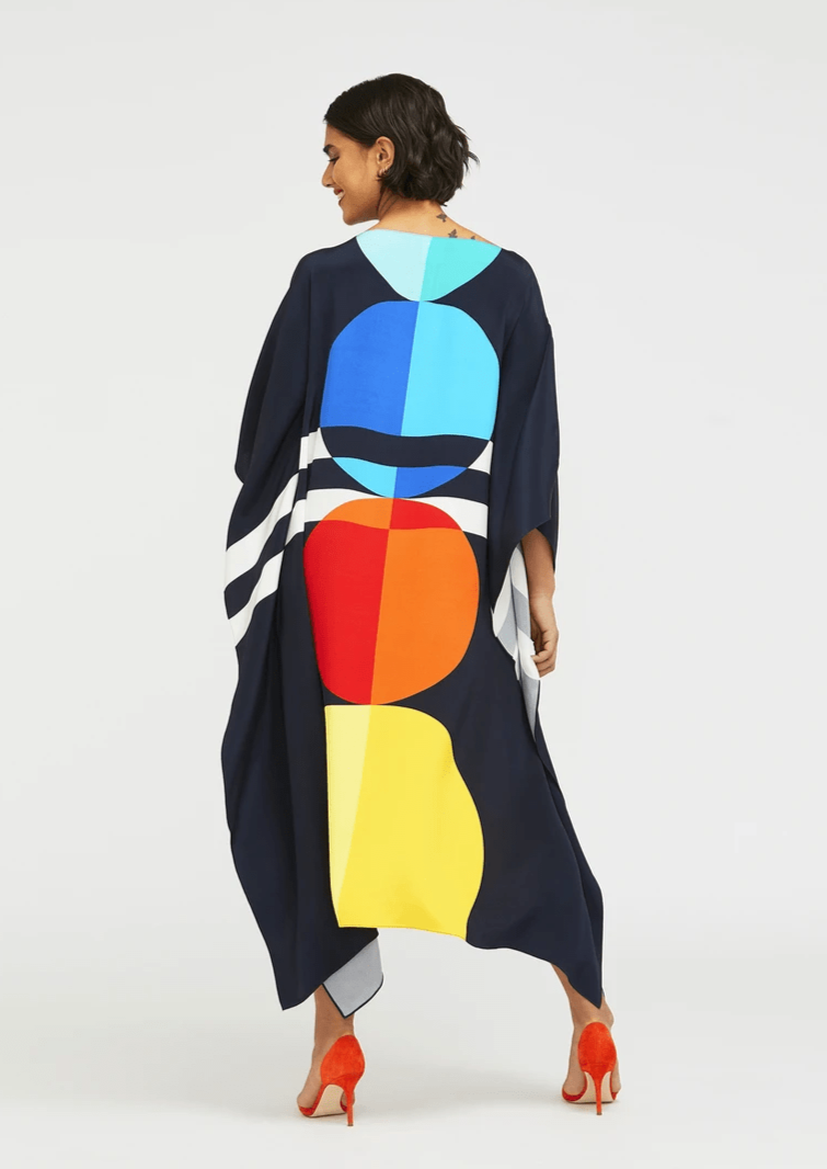 ZENITH GEOMETRIC LUXE SILK KAFTAN