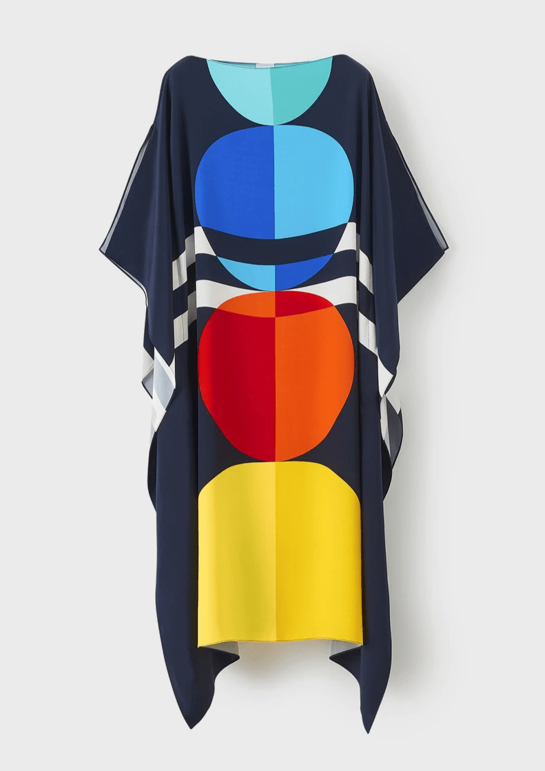 ZENITH GEOMETRIC LUXE SILK KAFTAN