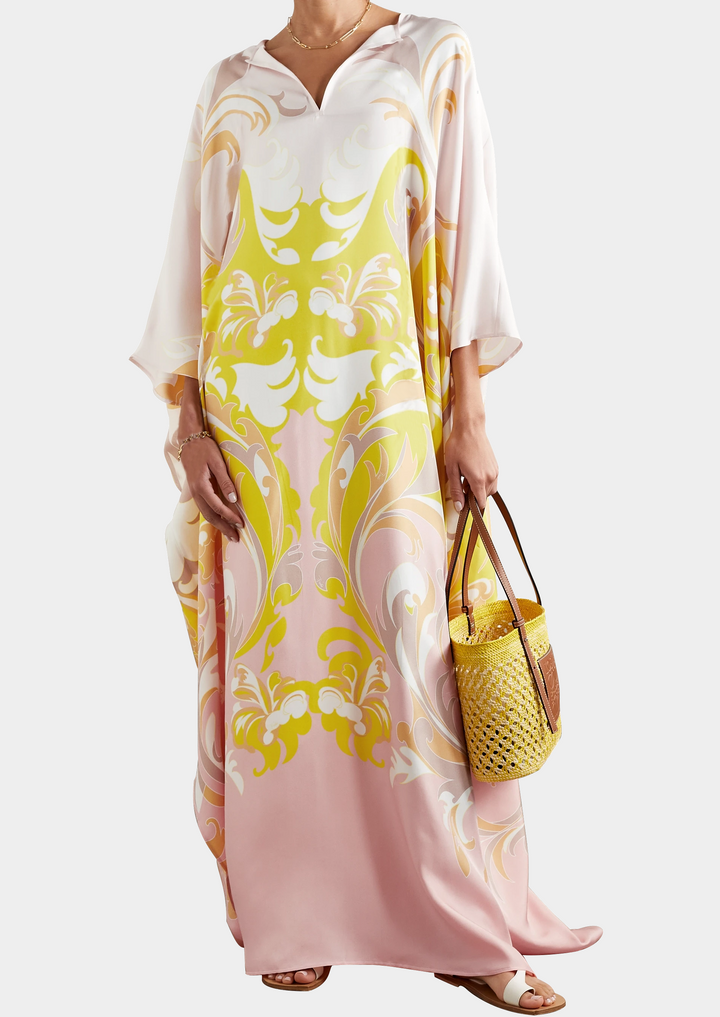 RORSCHACH LUXE SATIN SILK KAFTAN