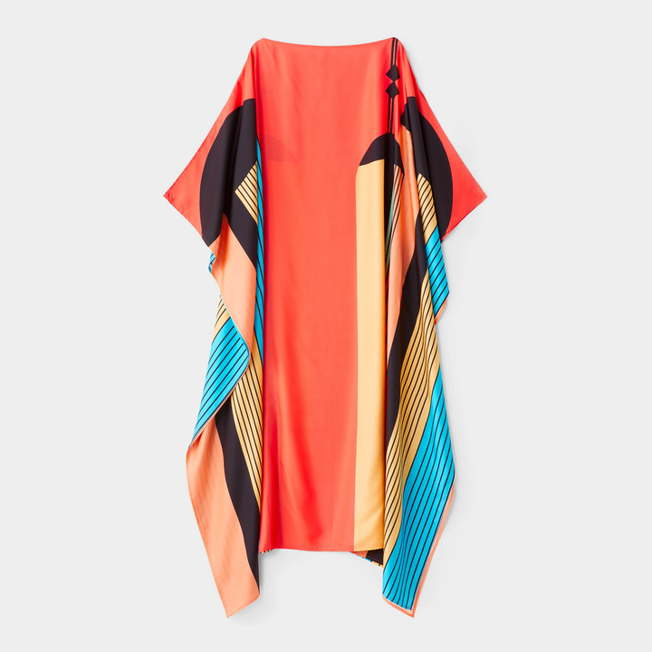 SUNSET DISCO SATIN SILK KAFTAN