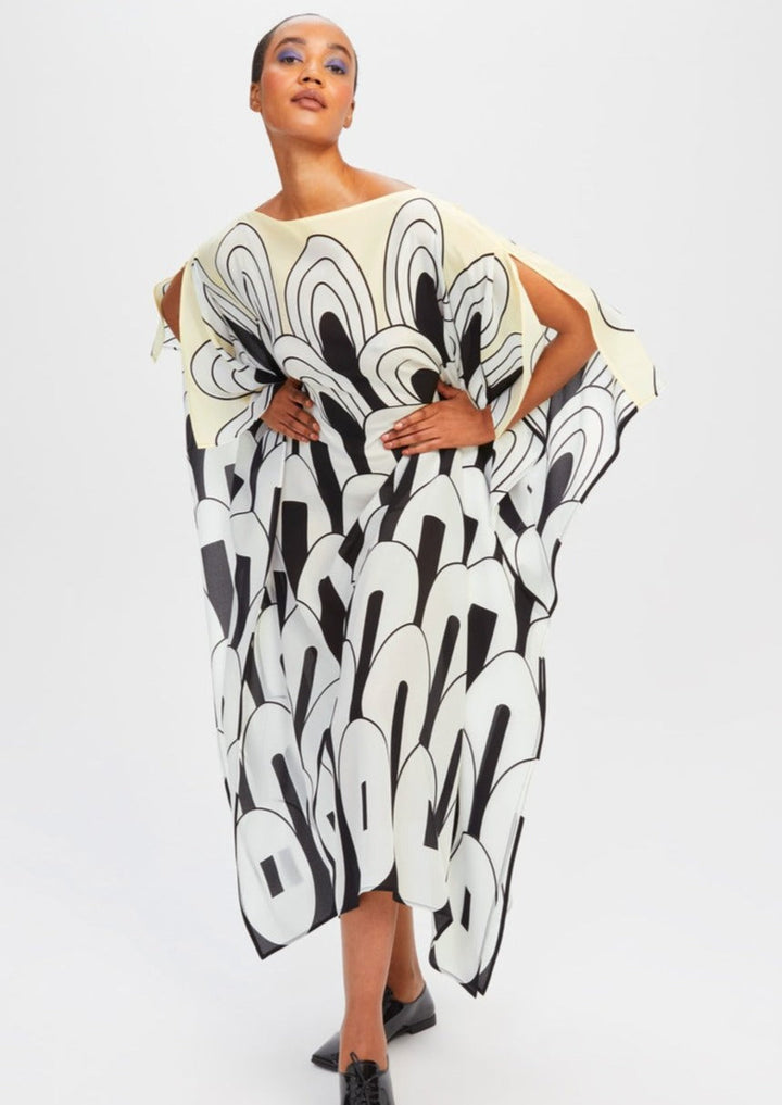 SILKEN SYMPHONY: WOMENS SILK KAFTAN