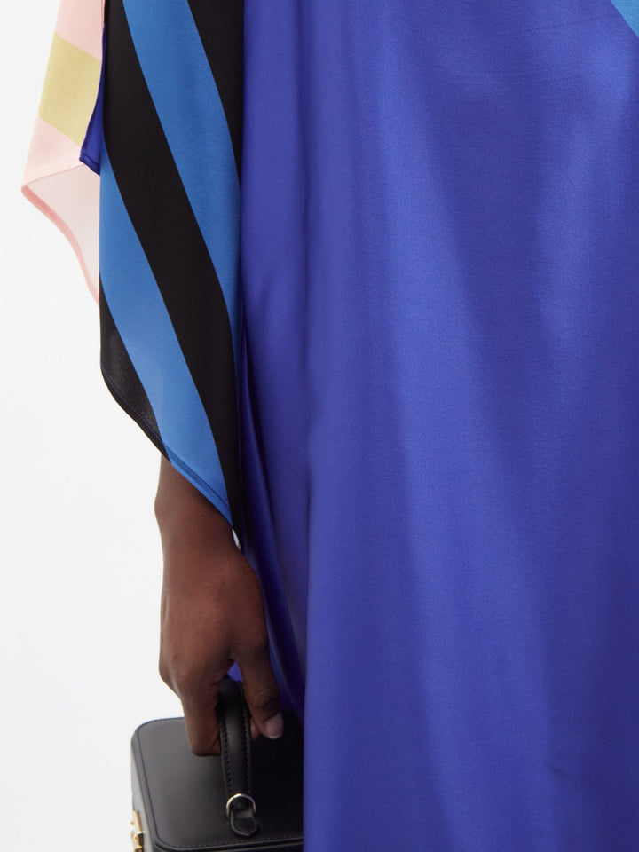 PEARLY POLYGONS: WOMENS SOFT SILK KAFTAN