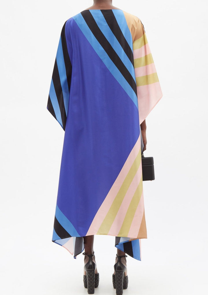 PEARLY POLYGONS: WOMENS SOFT SILK KAFTAN