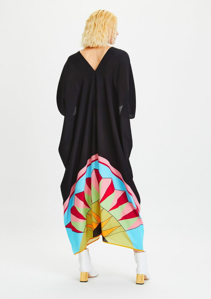 BLACK MAGIC: V-NECK WITH BELT KAFTAN
