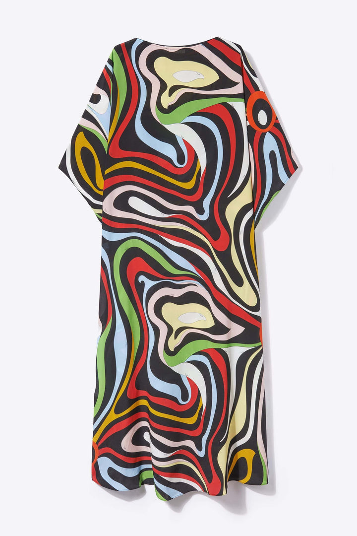 IRIDESCENT CANVAS SILK MIRAGE KAFTAN