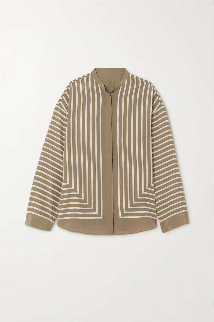 GRAPHIC STRIPE ELEGANCE PANTSUIT - MONOCHROME CO-ORD SET