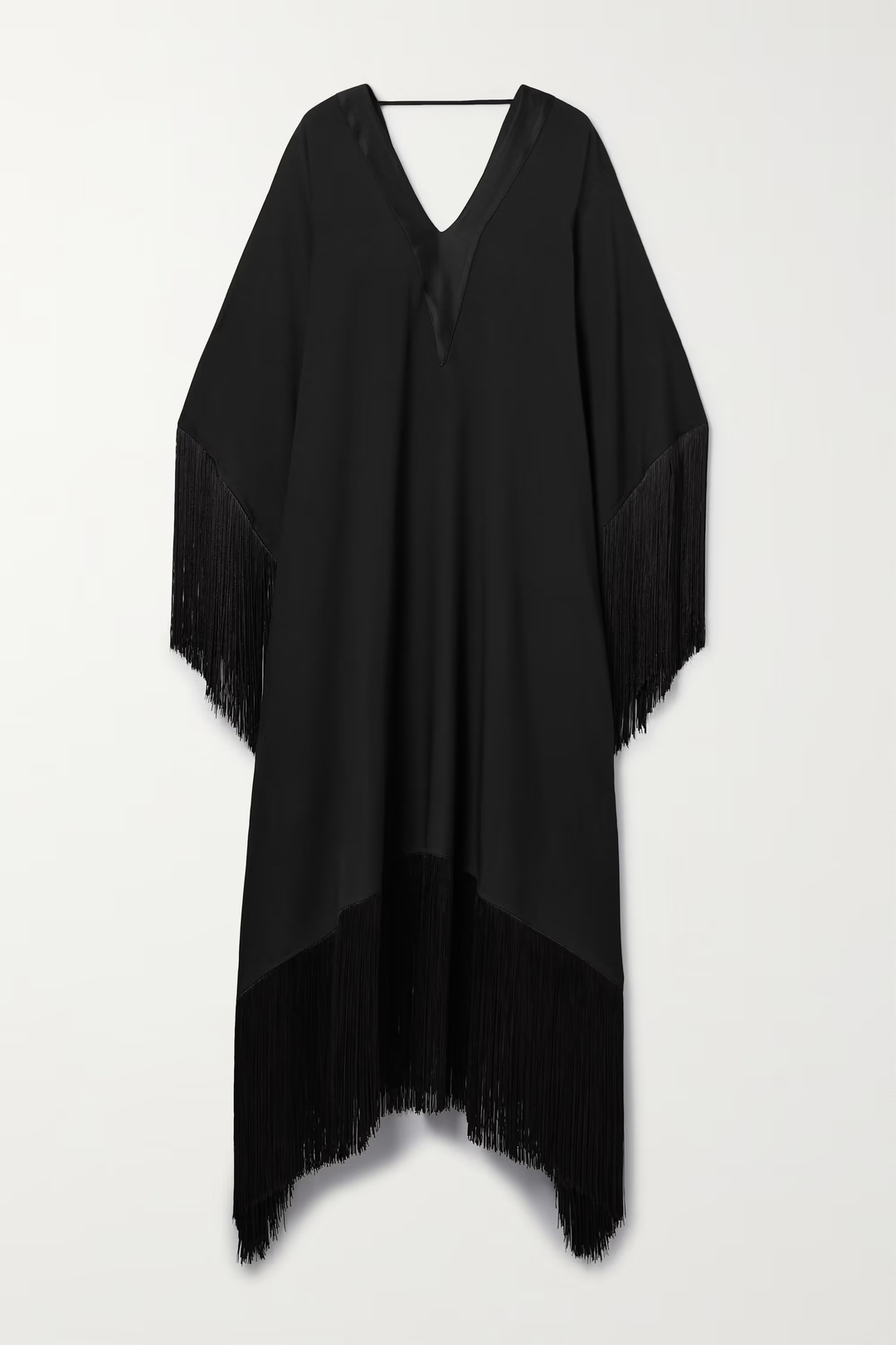 V-NECK STYLE FRINGED KAFTAN