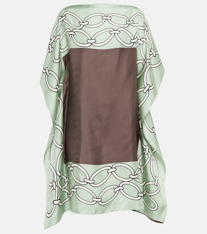 CHAIN LOCKS SATIN SILK SHORT KAFTAN