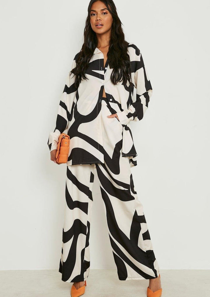 BOHO BLISS CO-ORD SET : ABSTRACT ELEGANCE WITH OVERSIZED COMFORT