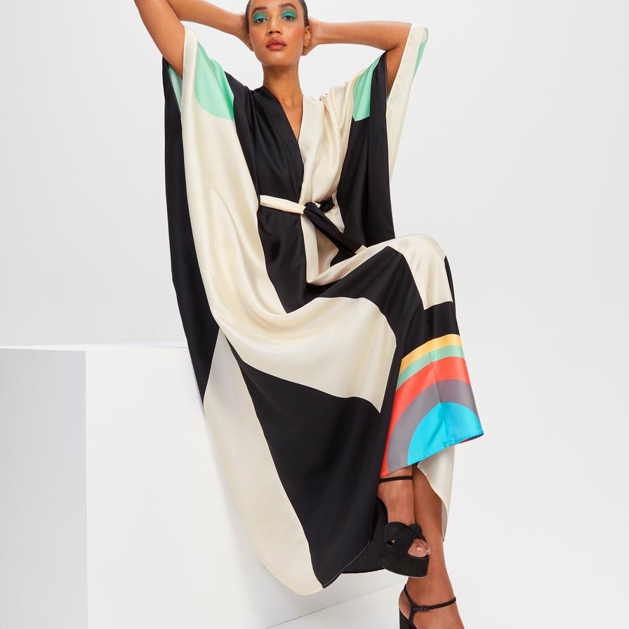 GODDESS SATIN SILK KAFTAN