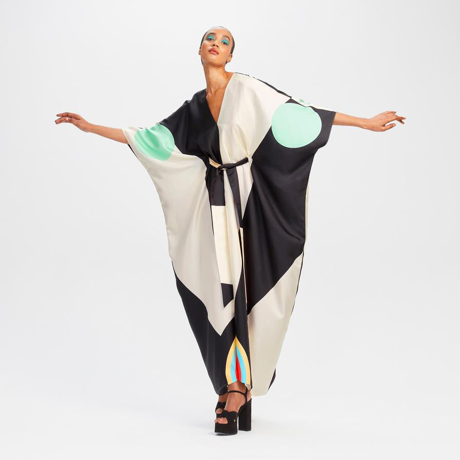 GODDESS SATIN SILK KAFTAN