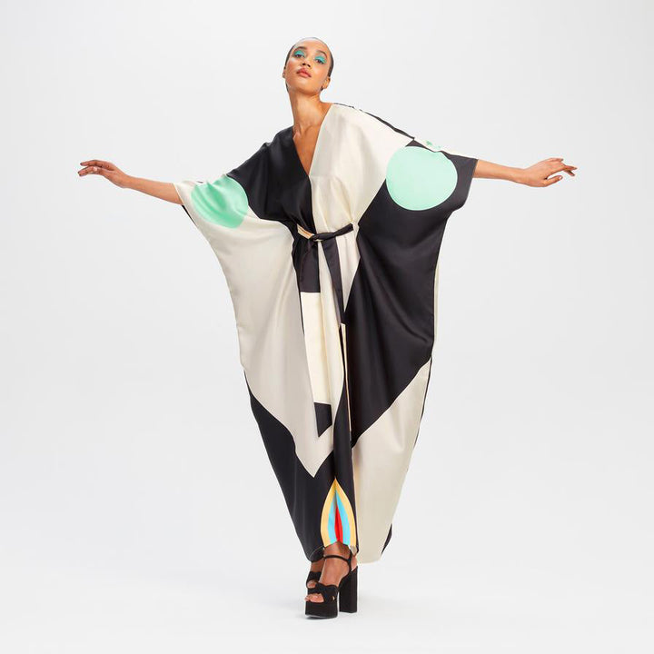 GODDESS SATIN SILK KAFTAN