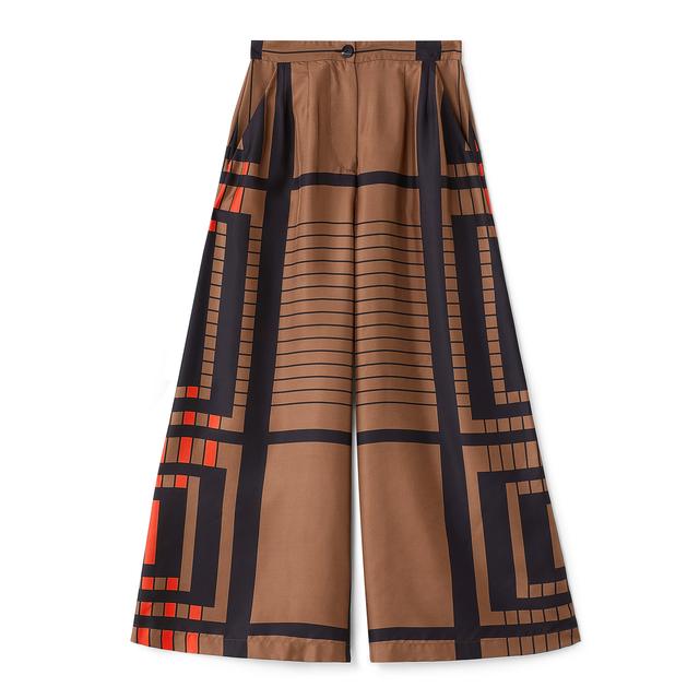 COCOA MAZE CO-ORD SET: BROWN BLISS WITH GEOMETRIC GRACE