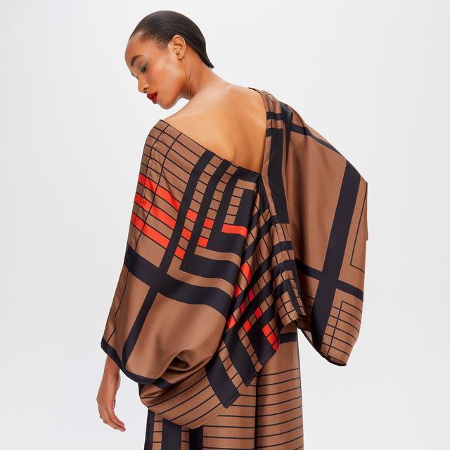 COCOA MAZE CO-ORD SET: BROWN BLISS WITH GEOMETRIC GRACE