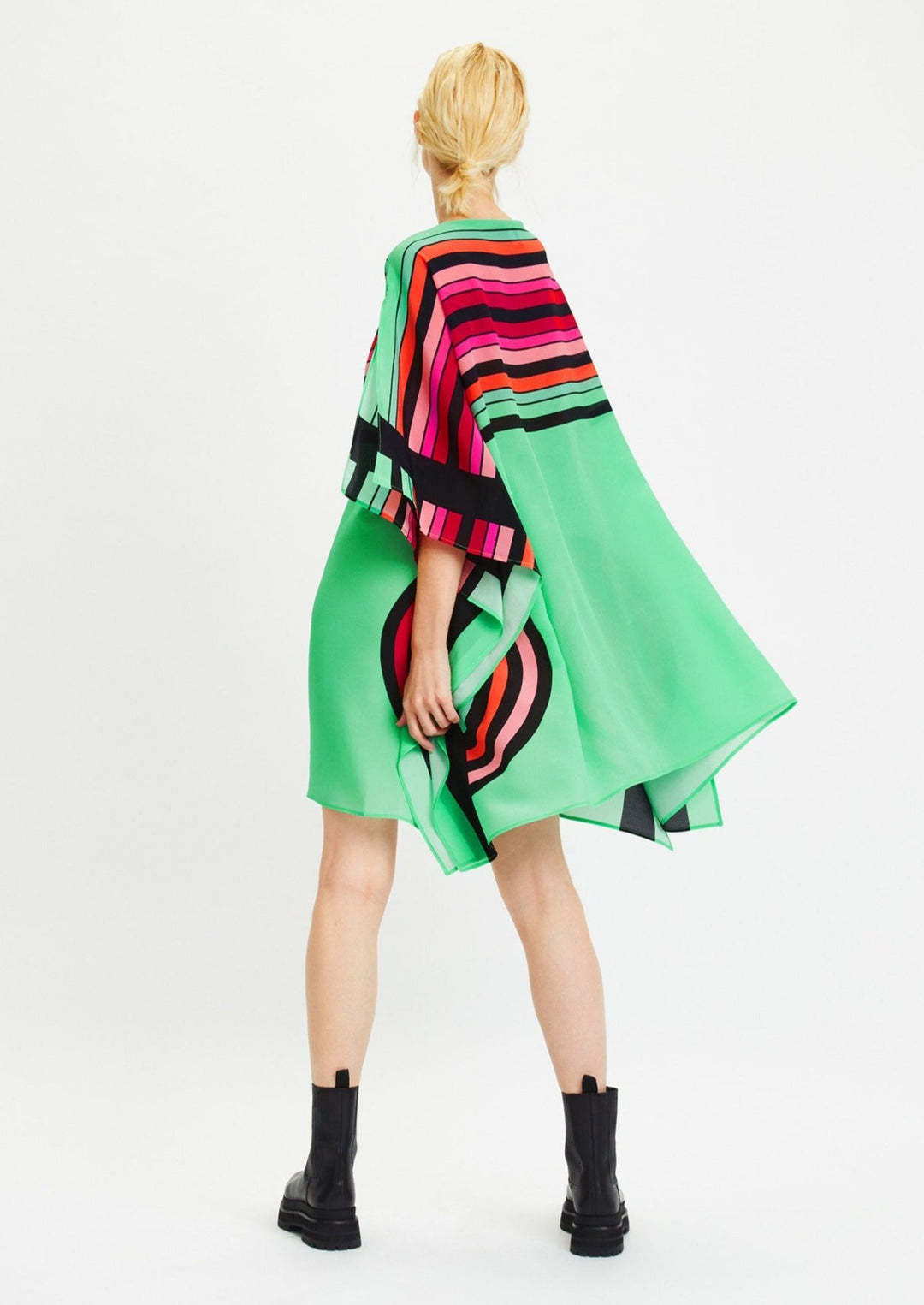 MISTY MEADOW KAFTAN: JADE, SCARLET & PINK SYMPHONY